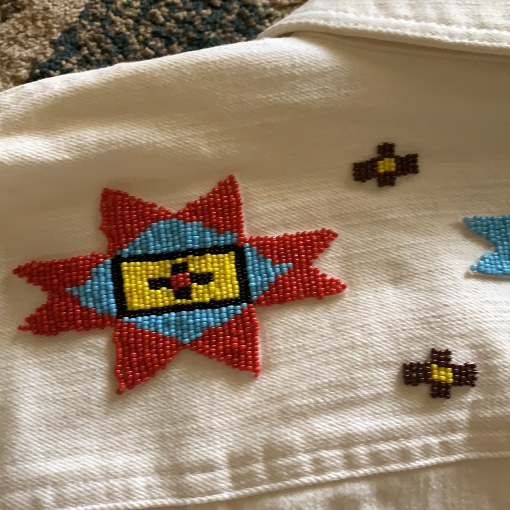 Ralph Lauren White Beaded Denim Jacket - image 7